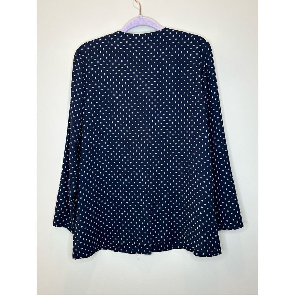 Pendleton Navy Print Button Front Tunic Blouse Size Medium - Picture 6 of 7